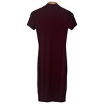 Forever 21 Popular 21 Womens Short Sleeve Bodycon Sculpting Dress Solid Maroon Size L NEW Photo 7