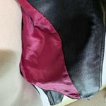 d.brand Sz Small Faux Leather Jacket Multi Zipper Pink Lined Black Photo 7