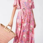 Abbey Glass NWOT‎ Button Front Charlotte Gown in Pink Tossed Floral Size XS Photo 0