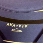 Ava & Viv  Blue And Black Stripe Short Sleeve Maxi Dress Size 1X Photo 8