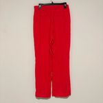 Monteau  Los Angeles linen cutout Wide-Leg Pants Vibrant Red size large Photo 1