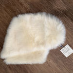 Sissily Designs Soft Ivory White Faux Fur Shawl Wrap NEW Photo 2