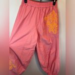 Free People NWOT FP Movement Baller Embroidery Cotton Pink Orange Pants Size XS Photo 5