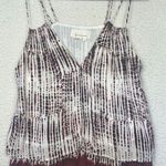 Anthropologie  Olivia Layered Tie Dye Tank Red/White Double Strap Viscose Size Sm Photo 0