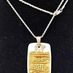 Vintage Royal Copenhagen Anton Michelsen Pendant Chain Necklace Gold Handpainted Photo 0