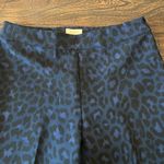 Kate Spade New York Leopard Print Cropped Pants Blue/Black Size 6 Photo 2