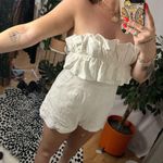 Princess Polly  Ruffled Strapless Romper White Photo 3