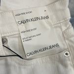 Calvin Klein Jeans White High Rise Jean Shorts Size 24 Photo 3