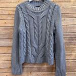 RACHEL Rachel Roy Sweater Women’s Size Large Blue Silver Metallic Cable Knit NWT Photo 0