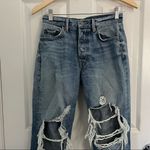 GRLFRND  26” The Helena Straight Leg Distressed "It’s Cold Outside" Blue Jeans Photo 2
