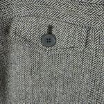 Loft  Marisa Brown Chevron Gold Shimmer Wide Leg Cuffed Tweed Pants Size 10 Photo 3