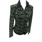 VINTAGE Y2K RARE EQUESTRIAN HOBBY HORSE WESTERN GLITTER JACKET X SMALL EUC #3 Green Size XS Photo 2