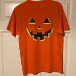 Orange Halloween Pumpkin Face T Photo 0