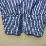 Old Navy NWT blue and white strip  sleeveless sz L smocked office career casual Photo 4