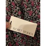 NWT | Floret Studios Women's Black Magenta Floral Bodice Mini Dress Size M Photo 8