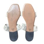 LEWIT Italian Leather Ruched Sandal Cream Sz 40 White Photo 3