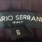 Mario Serrani  Italy Stretch Slim Ankle Pants Merlot Burgundy H20 Photo 3