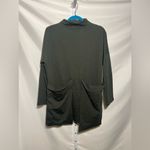 Forest Green Mock Neck Dress With Oversized Pockets Size XS Photo 1