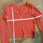 American Eagle  Long Sleeve Henley Crop Size Medium Photo 2