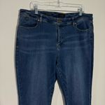 Talbots Slim Ankle Jeans With Dropped Hem In Blue Size 18W Photo 2