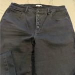 Good American  Black Exposed Button Fly Frayed Mini Boot Jeans 14/32 Photo 5