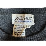 Vintage Casual Connection Lambswool Gray Blue Argyle Sweater Short Sleeve Size L Size L Photo 3