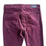 AG Adriano Goldschmied Velvet Farrah Skinny Jeans Wine Burgundy Size 27 NWT Photo 9