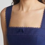 Reformation 💕💕 Rowen Square Neck Smocked Linen Sundress ~ Danube Blue 0 NWOT Photo 7