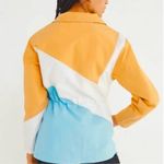 Urban Outfitters Oversized Track Jacket Windbreaker Athletic Colorblock S Blue Photo 4