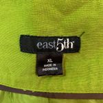 East 5th East‎ 5th Green Linen Blend Peplum Blouse XL Button Front Short Sleeve Cottage Photo 2