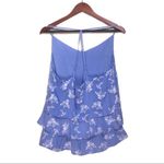 Revolve Devlin Macey Floral Embroidered Tiered Ruffle Blue/White Cami Top Photo 3