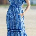 Olivia James Brooke Dress in Native Dusk Sz. M Blue Size M Photo 0
