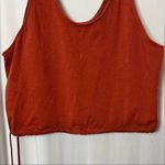 Nike  Yoga Rust Cotton Crop Cinch Tank Top Size Large Photo 4
