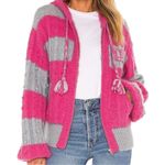 Love Shack Fancy  Pink and Gray Cardigan Sweater Photo 2