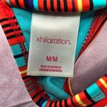Xhilaration  Red Blue Stripe Padded String Hook Wired Bikini Top Swimwear Medium Photo 5