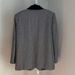 Sag Harbor Vintage Black and White Houndstooth Blazer with Velvet Collar Sz 14 Photo 4