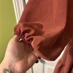 Ophelia Roe Chic Long Sleeve Rust Dress Photo 3