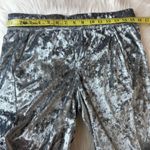 Emma & Sam  Crushed Velvet Straight Leg Pants Silver Size Medium Photo 8