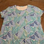 J. McLaughlin Women's  Short Sleeve
Stretchy Blue Green L Cotton/Modal Dress Photo 2