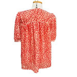 Modcloth Confetti Confection Tie-Neck Blouse Pink/Red Size 1X Photo 6