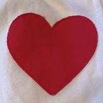 Aviator Nation  White Joggers with Red Heart Photo 4