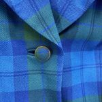 Vintage Al Jean wool plaid fitted blazer 80s Office casual academia size S Photo 6