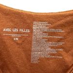 Avec Les Filles Copper Colored Sports Bra/Crop Tank Top Size Small/Medium Photo 1