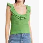Lush Clothing Lush Ruffle crochet sweater tank cami green medium Nordstrom Photo 3