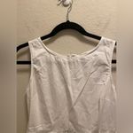 Daniel Cremieux White Cremieux Peplum Sleeveless Blouse Photo 4