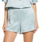 LUNYA Womens Washable Silk Luxury Sleepwear Pajama Lounge Sleep Shorts Size XS Blue Photo 0