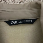 ZARA Tan leather button up shirt Photo 2
