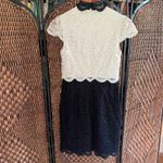 Betsey Johnson Size XS//Vintage Y2K Pearl Collar Black and White Lace Dress Photo 1