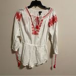 J.Crew  Embroidered Cotton-Linen Beach Romper- Size XS Photo 2