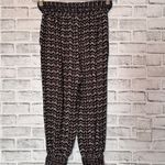 Anthropologie Black and Orange boho Pants with Elastic Waistband size small Photo 4